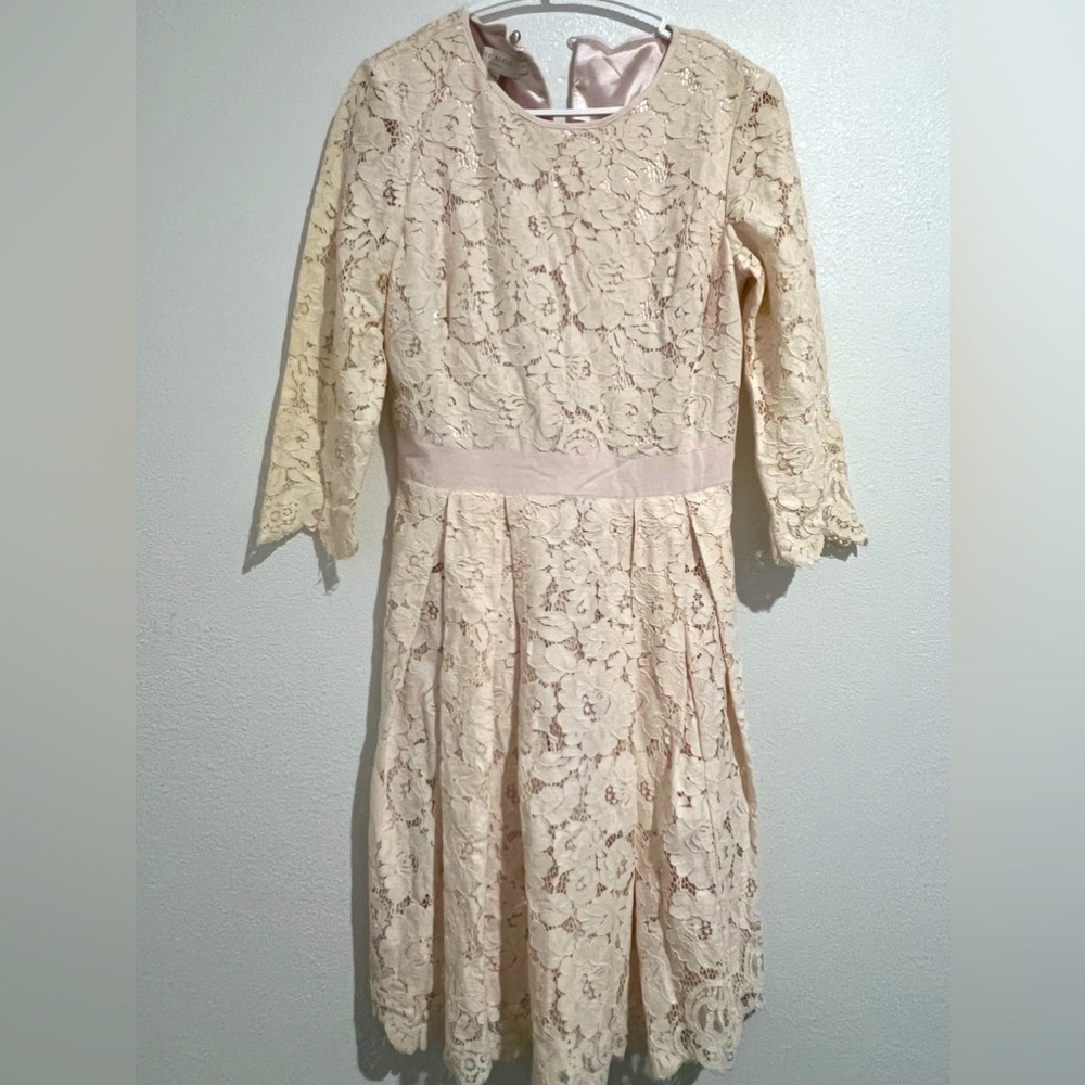 Ted baker blush knee length dress size 1 (small)